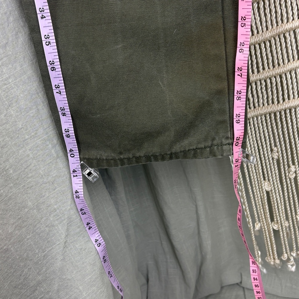 Dickies 2000s Y2K Olive Green Carpenter Heavy Weight Canvas Pants | 32x32 - Picture 10 of 13